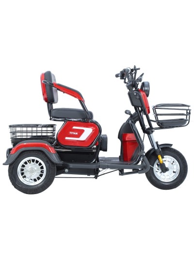 Električni tricikl 14" TITAN 250W 48V/20Ah crveni Električni tricikl 14" TITAN 250W 48V/20Ah crveni