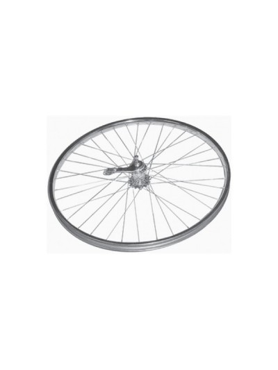Zadnji točak 28x1/1-2" ( 635mm ) jednozidna žičana čelik felna kontra favorit čelicna glava