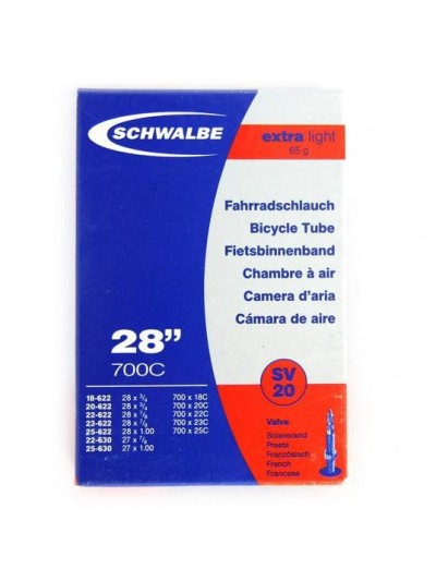 Unutrasnja guma SCHWALBE Extra Light SV20 EK 40mm 18/25-622/630 FV